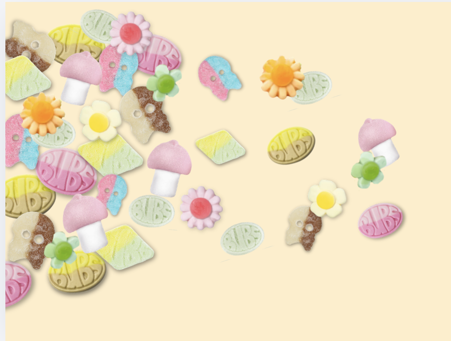 Colorful Swedish candy assortment