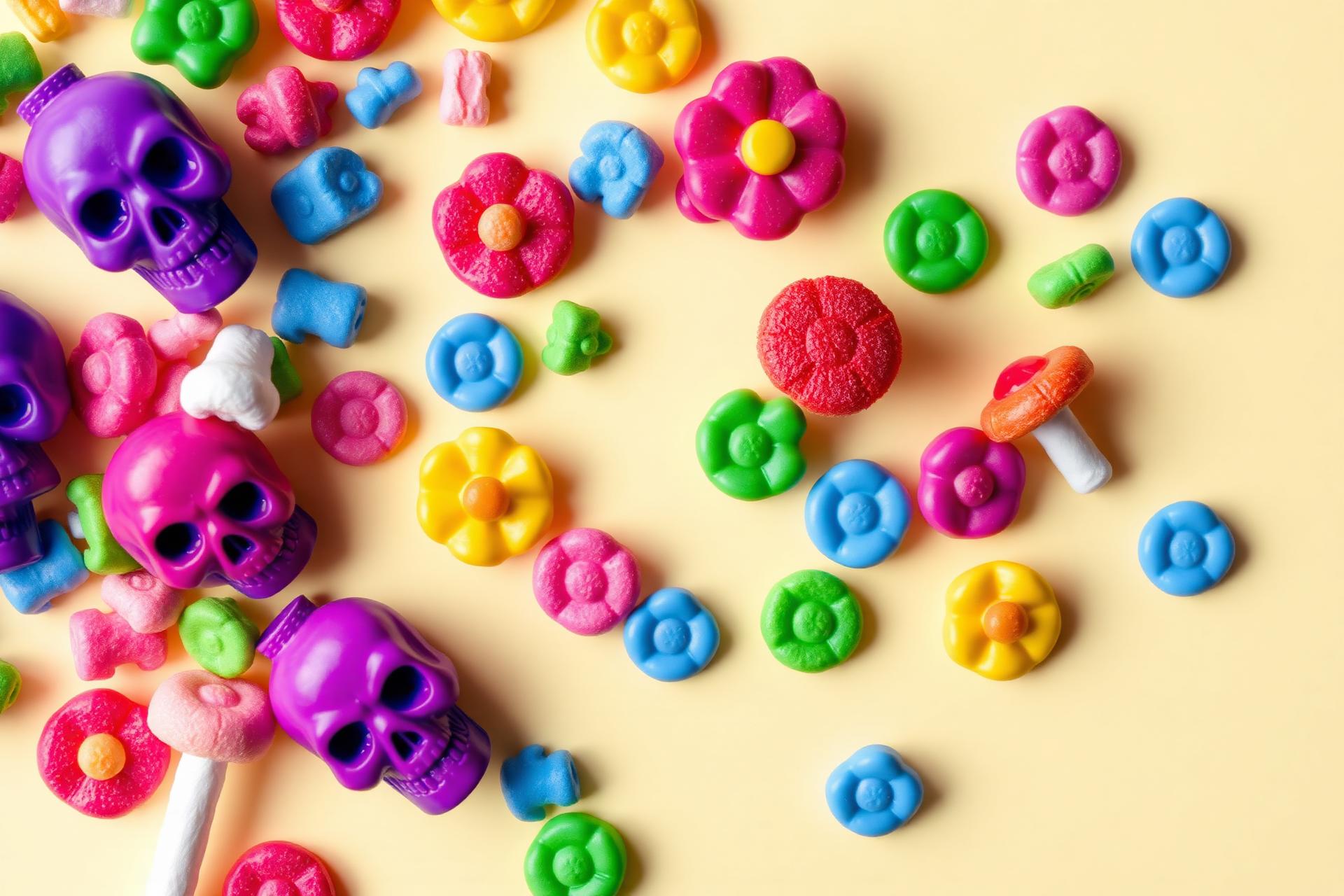 Colorful Swedish candy assortment